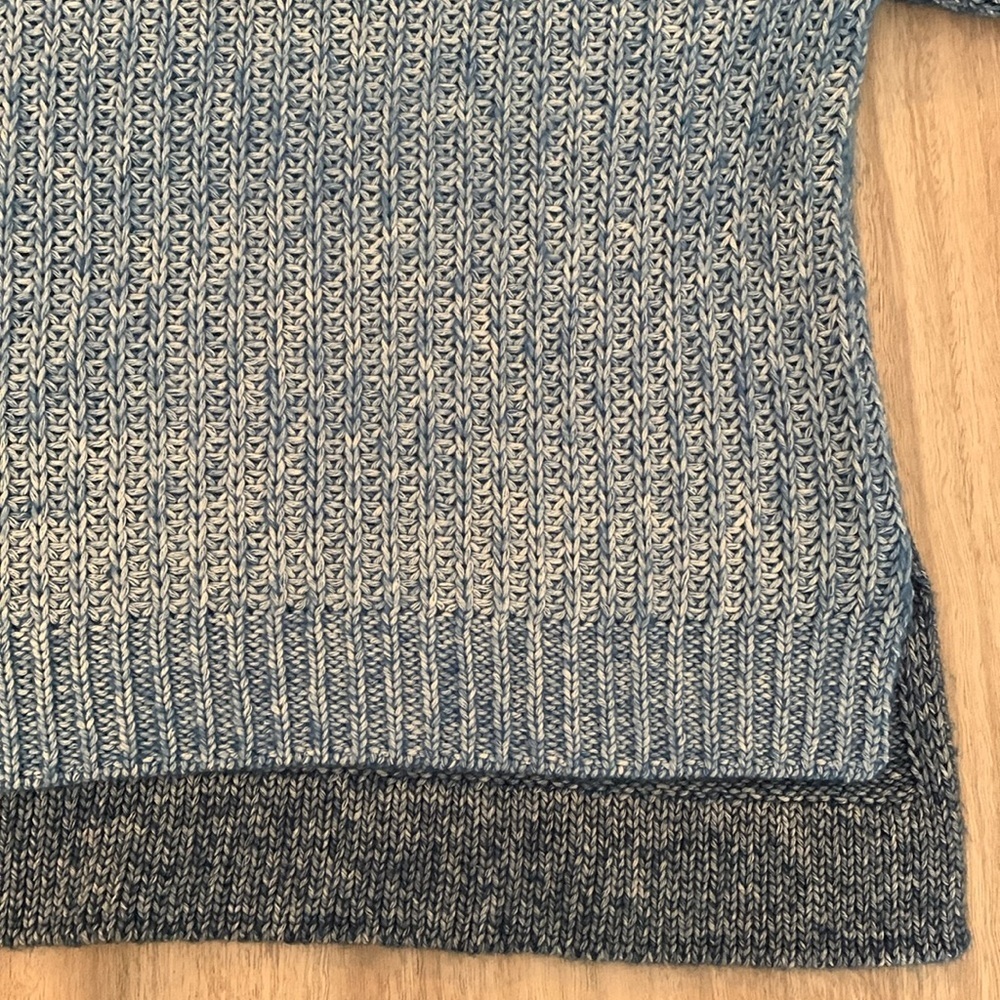 Tibi Crewneck Blue Colorblock Knit Pullover Sweater Women’s Size Small - Picture 8 of 10